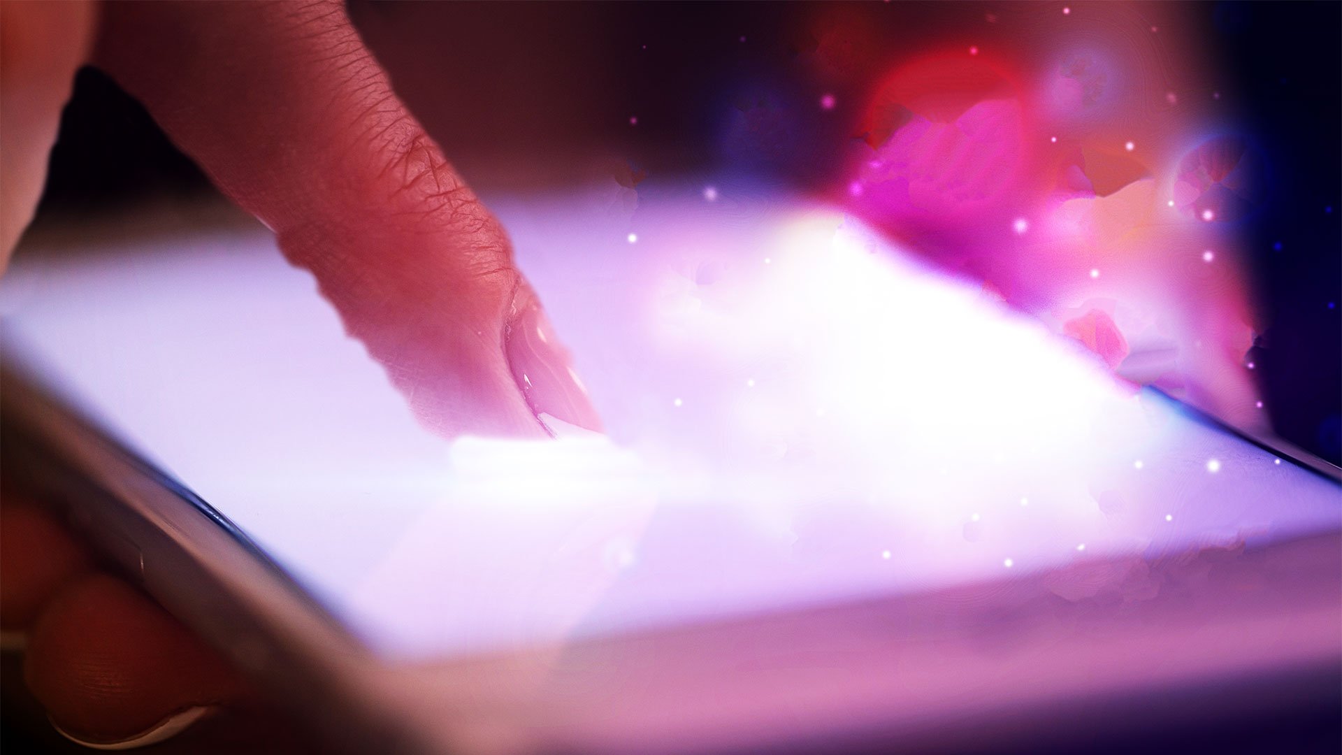 Hand using cellphone